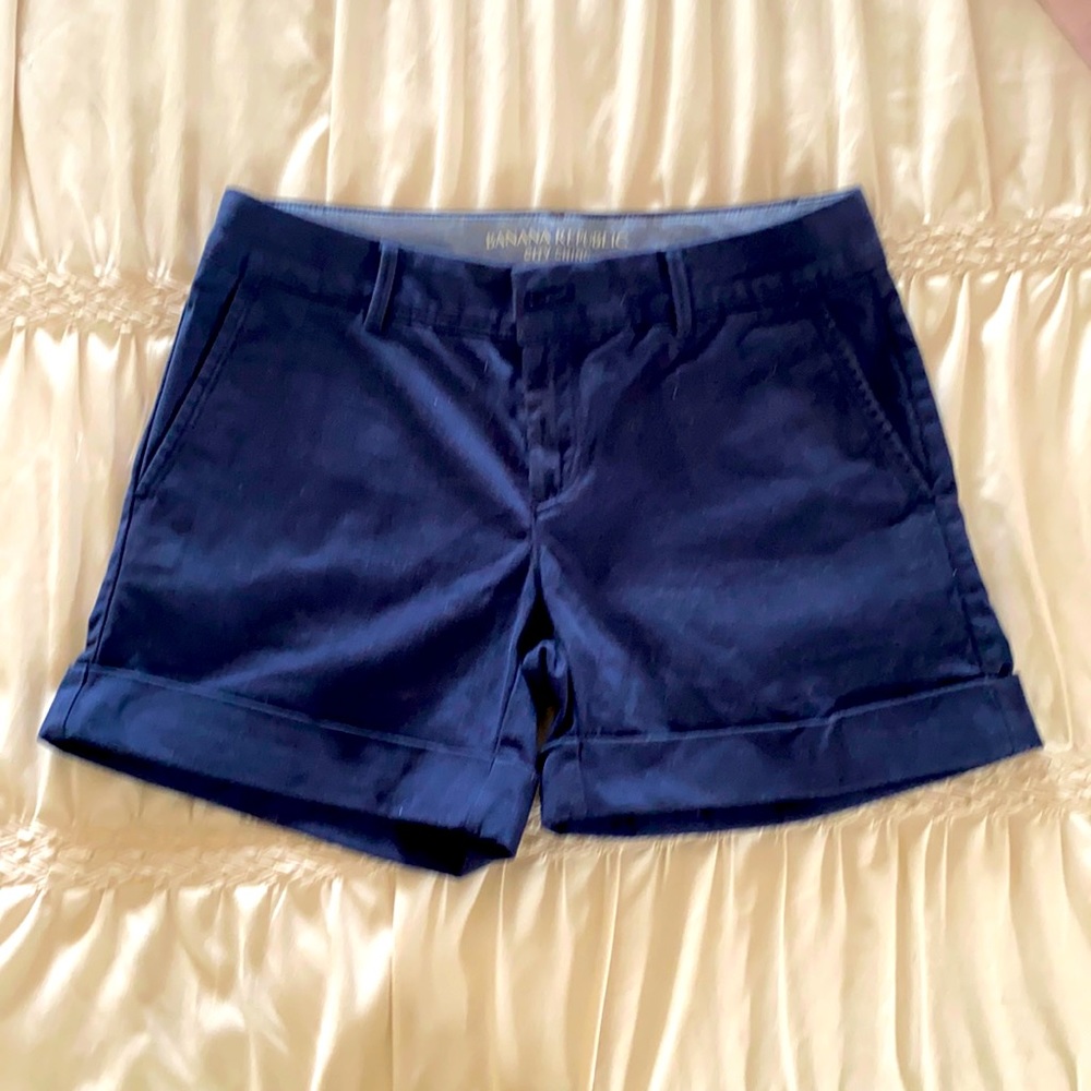 Summer blue shorts from Banana Republic .